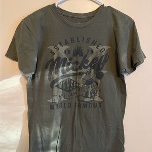 Disney Mickey Mouse World Famous Tee - Olive